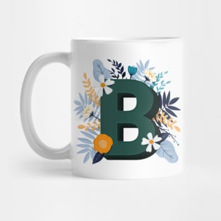 Floral letter b Mug